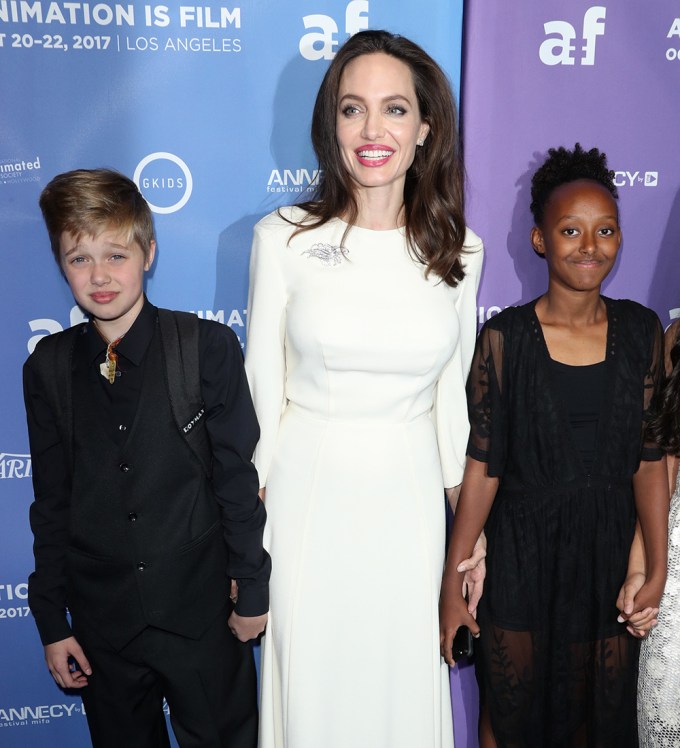 Zahara Jolie-Pitt attends ‘The Breadwinner’ film premiere with mom Angelina