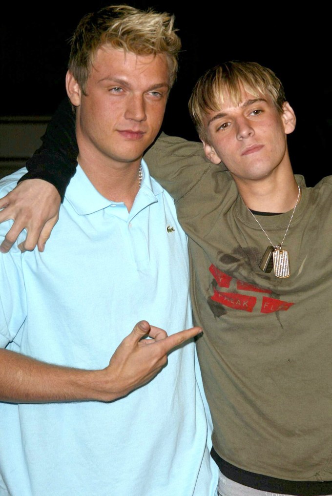 Aaron & Nick Carter at the Spider Club