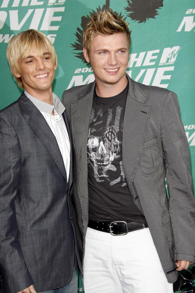 Aaron & Nick Carter at the 2006 MTV Movie Awards