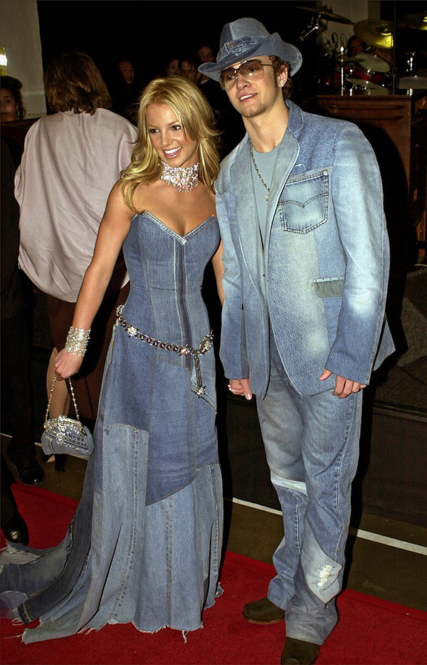 Britney Spears & Justin Timberlake In Denim At The 2000 AMAs