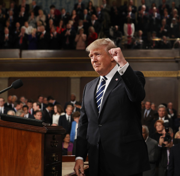 US President Donald J. Trump address Joint Session of Congress, Washington, USA – 28 Feb 2017