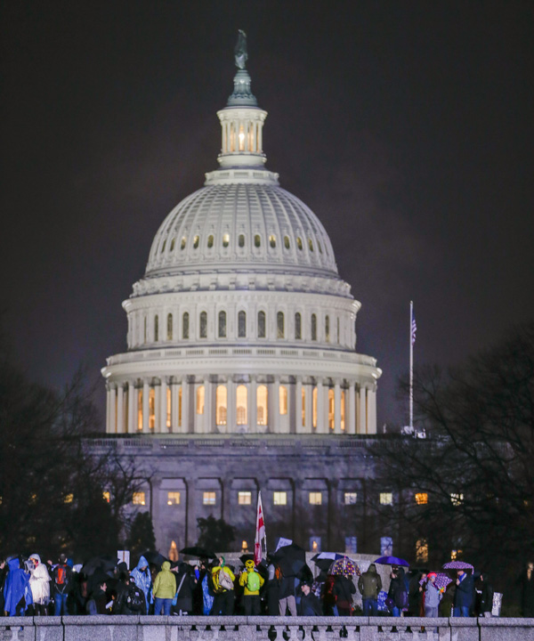 Protest against US President Trump in Washington, DC, USA – 28 Feb 2017