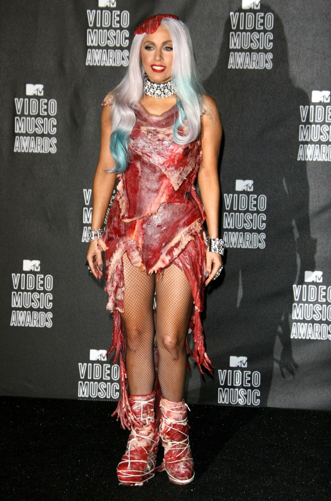 Lady Gaga In Her Iconic Meat Dress