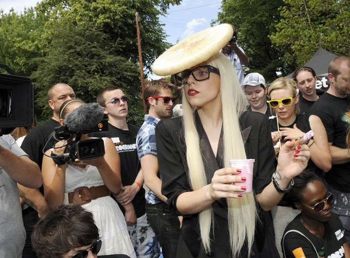 Lady GaGa visiting Body Positive an HIV support centre