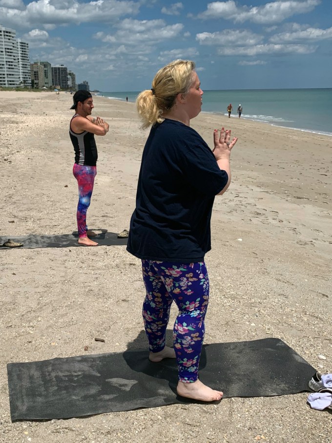 Mama June Does Yoga