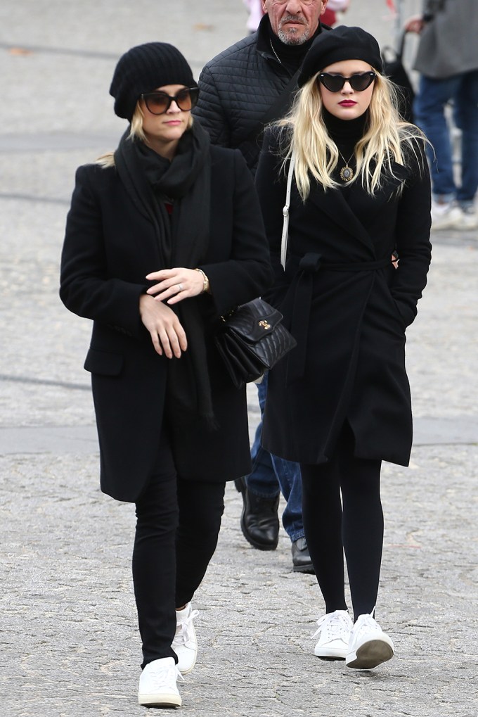 Ava Phillippe & Reese Witherspoon Out In Paris