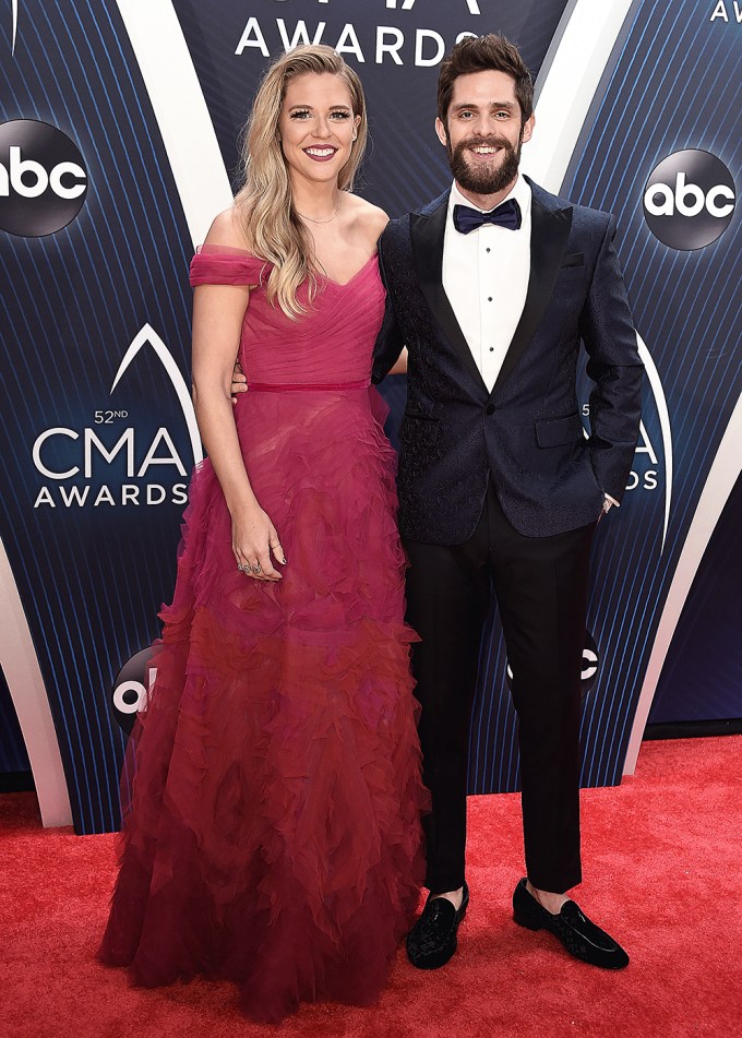 Thomas Rhett & Lauren Akins At The 52nd Annual CMA Awards