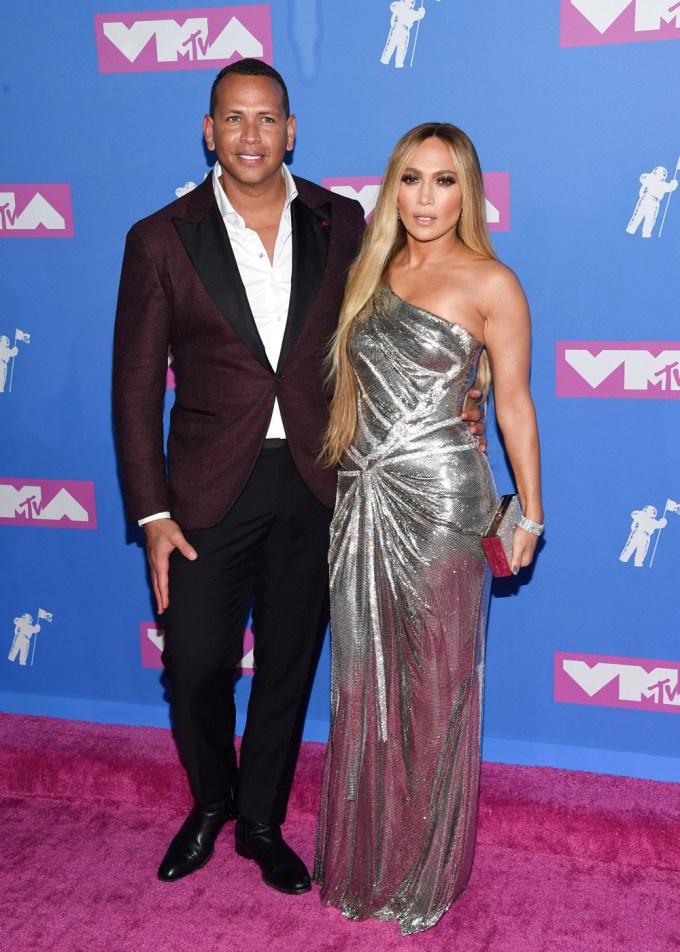 Jennifer Lopez & Alex Rodriguez At The 2018 MTV VMAs