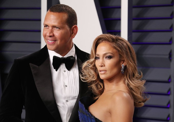 Jennifer Lopez & Alex Rodriguez At The Vanity Fair Oscar Party