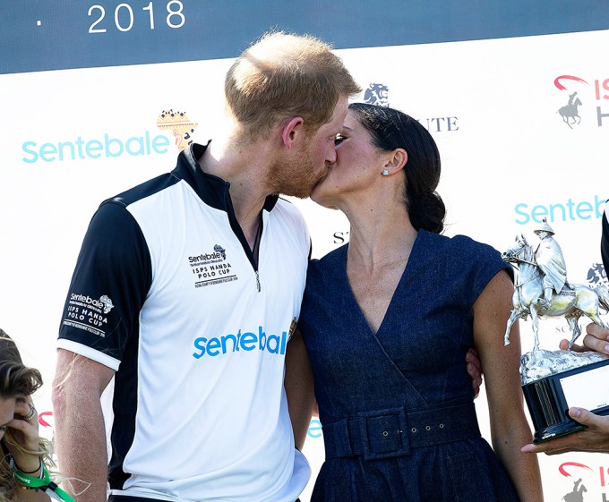 Prince Harry & Meghan Markle share a kiss