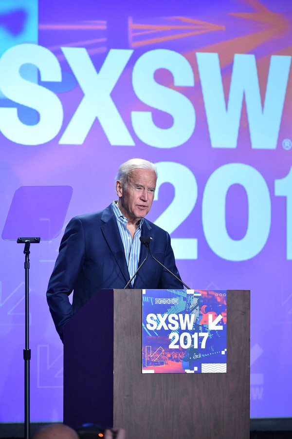 Joe Biden keynote speech, SXSW Festival, Austin, USA – 12 Mar 2017