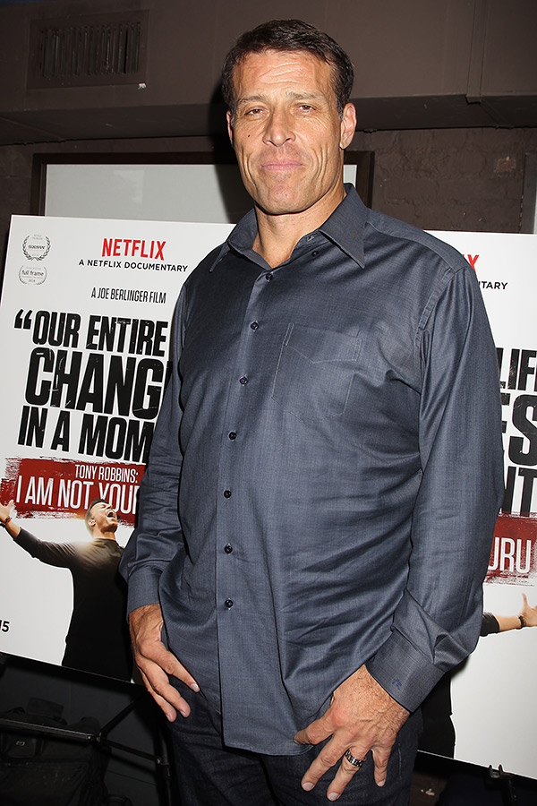 Tony Robbins at the premiere of his Netflix Documentary