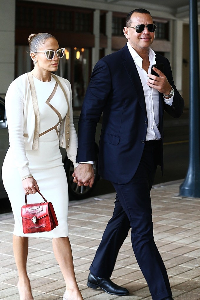 Jennifer Lopez & Alex Rodriguez attend a graduation party