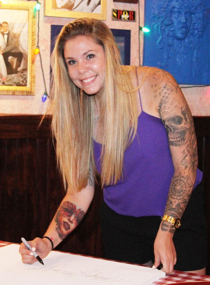 Kailyn Lowry at Buca de Beppo in New York City in 2015