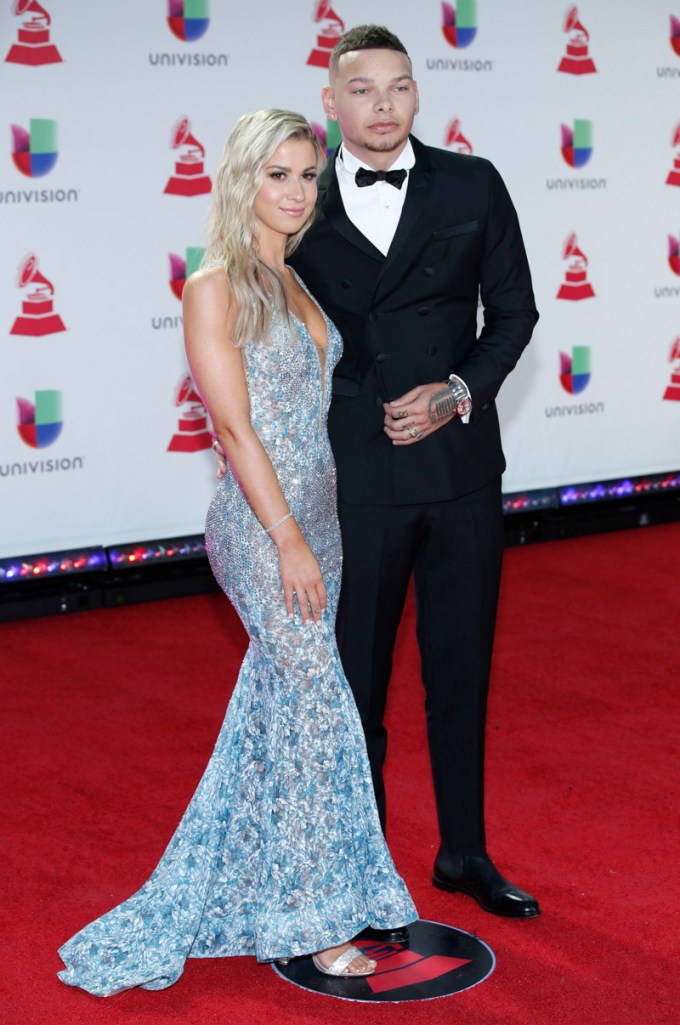 Kane Brown & Katelyn Brown attend the Latin Grammy Awards