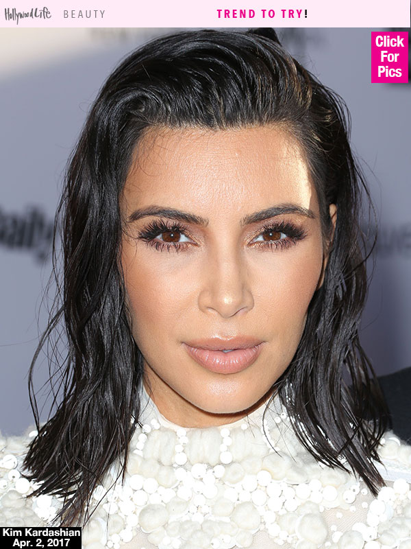 PICS] Kim Kardashian's Wet Hair Style: Get Her Daily Front Row Awards  Beauty – Hollywood Life