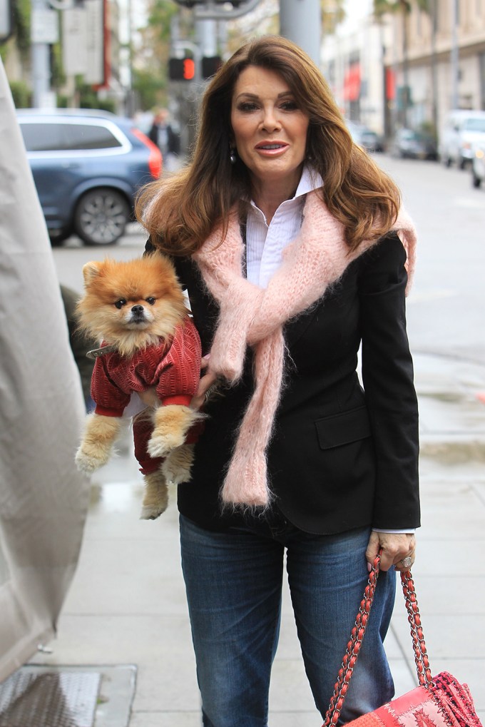 Lisa Vanderpump with her dog