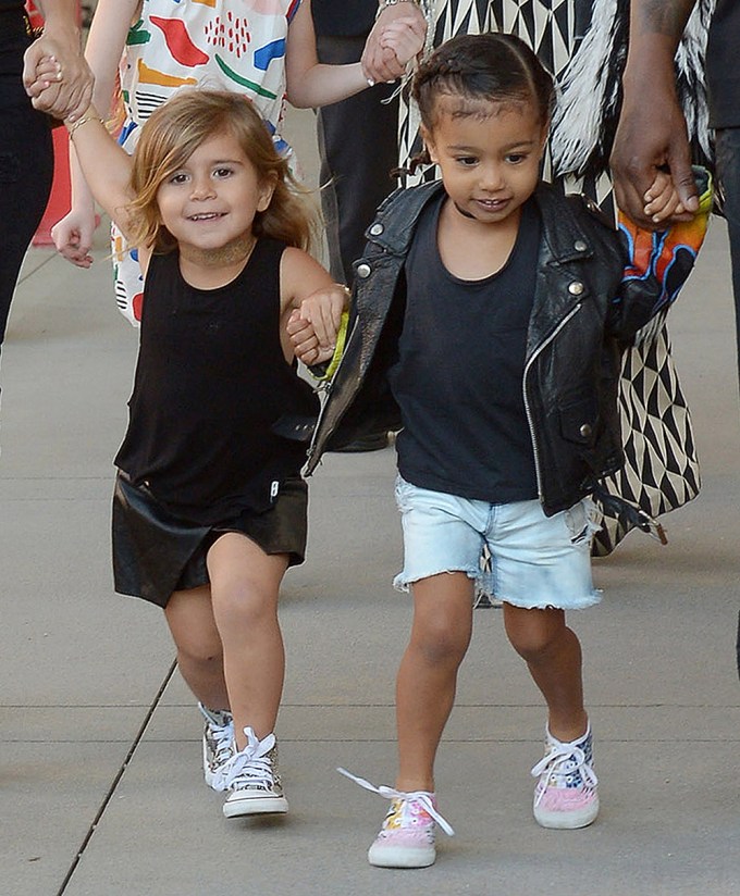 North West & Penelope Disick Out In LA