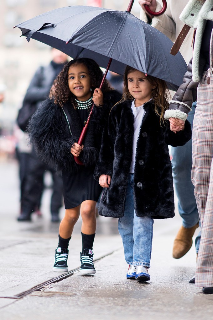 North West & Penelope Disick In NYC