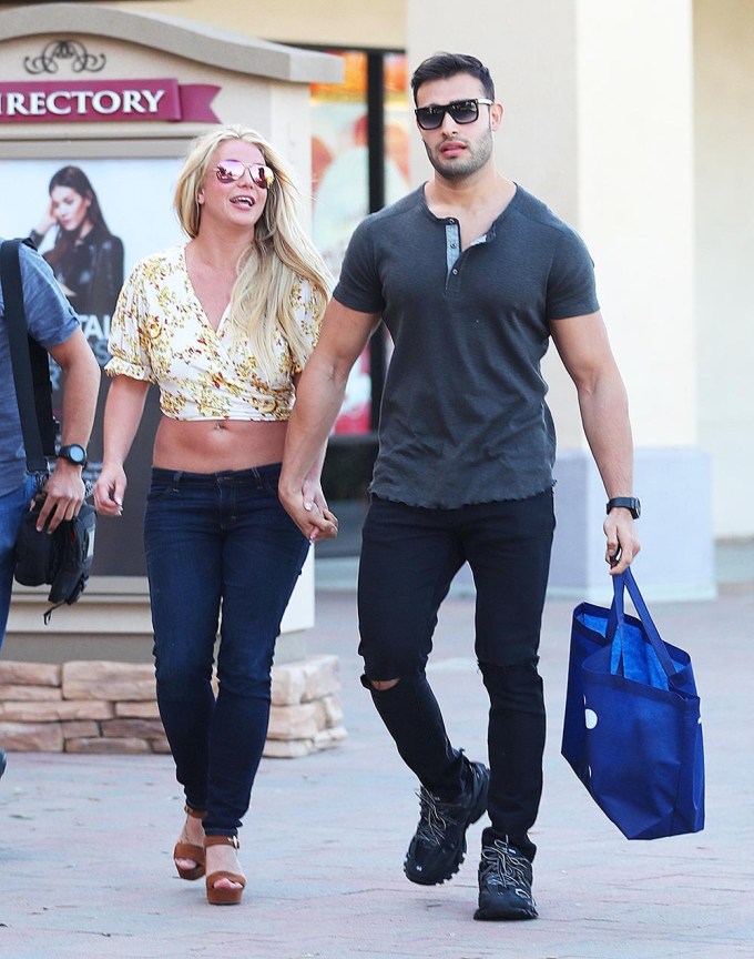 Britney Spears & Sam Asghari Go Shopping