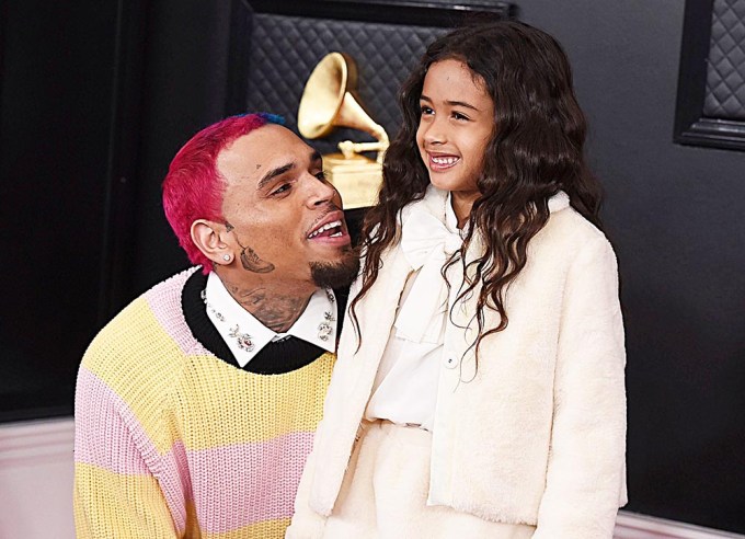 Chris Brown Smiling At Royalty On The Grammys Red Carpet