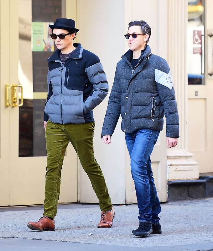 Jim Parsons Enjoys A Rare Public Outing With Husband Todd Spiewak On A Warm NYC Afternoon
