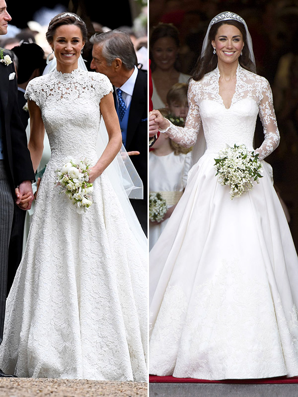 Sydøst grave ægtefælle Pippa & Kate Middleton's Wedding Dresses: Whose Stunning Gown Is Best? –  Hollywood Life