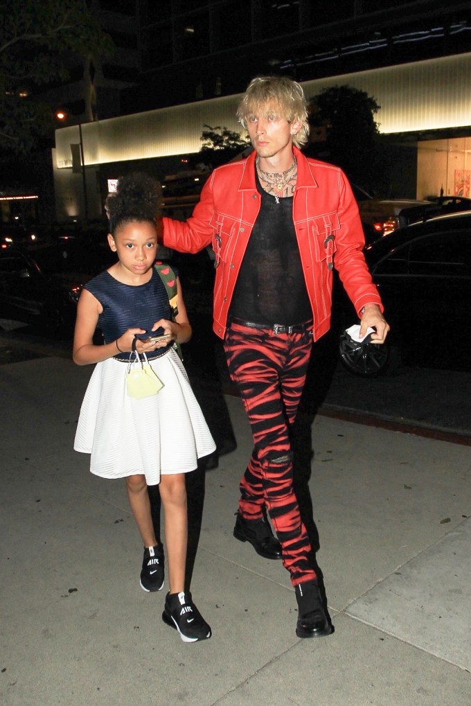 Machine Gun Kelly and Daughter Casie Colson Out For Dinner