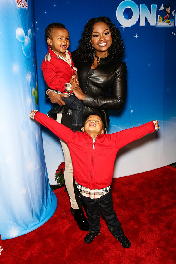Phaedra Parks with sons Dylan and Ayden at Disney On Ice