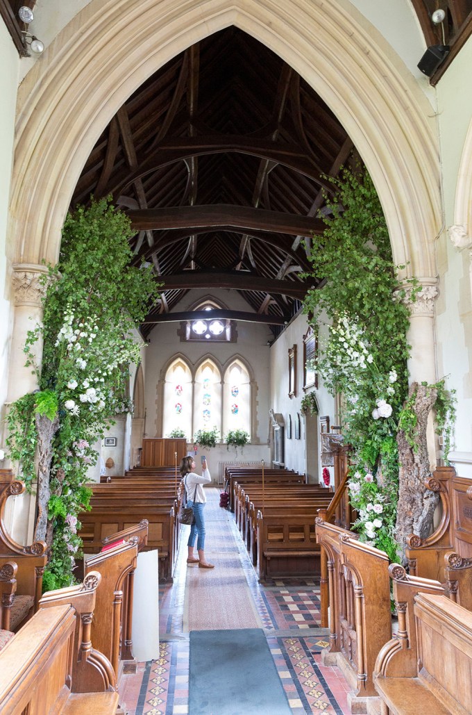 Flowers Left Over From The Wedding Of James Matthews And Pippa Middleton At St. Mark’s Church Englefield Berks.