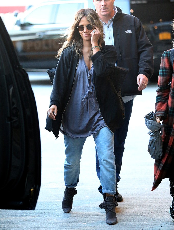 Halle Berry at JFK Airport