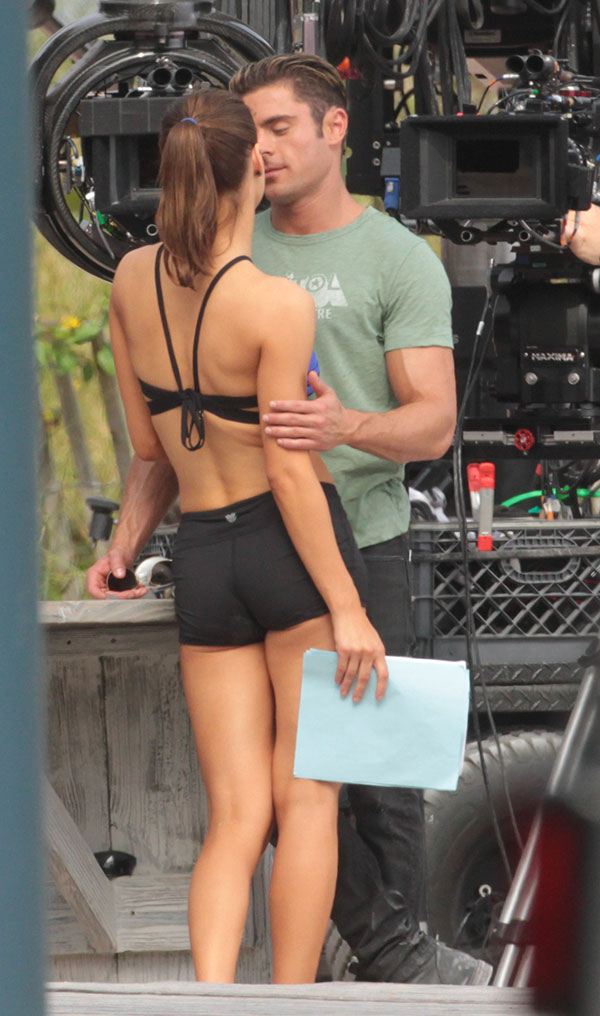 Zac Efron & Alexandra Daddario Get Intimate On ‘Baywatch’ Set