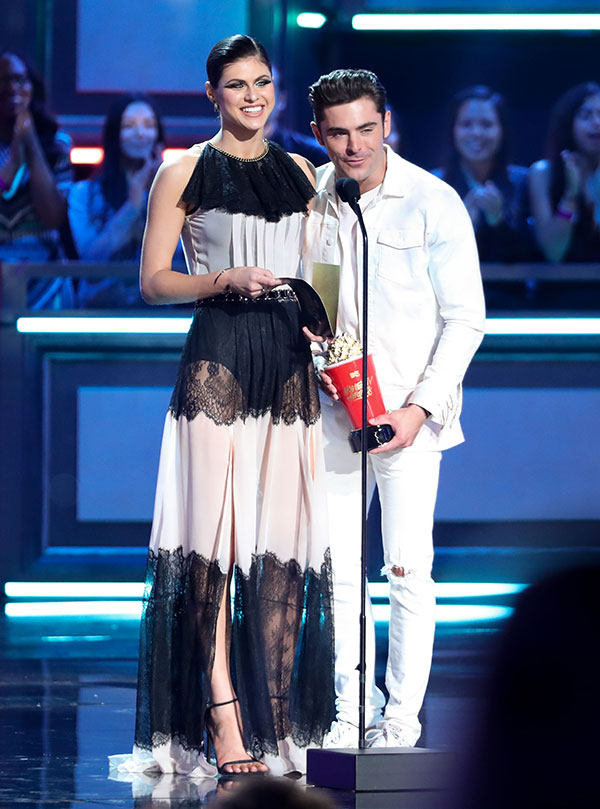 Zac Efron & Alexandra Daddario Accept MTV Movie & TV Award