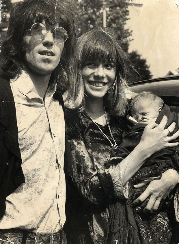Keith Richards With Girlfriend Anita Pallenberg And Baby Marlon Richards