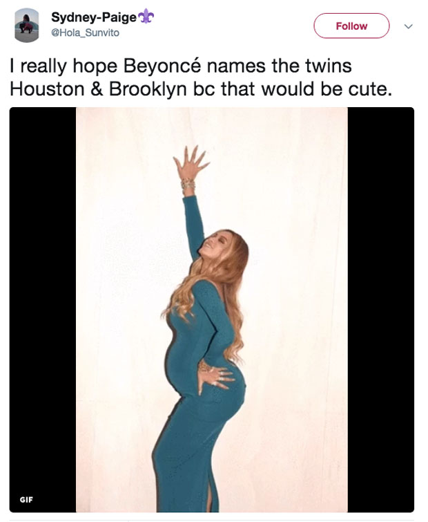 Beyonce: Fans Go Nuts Over Reported Twins’ Names