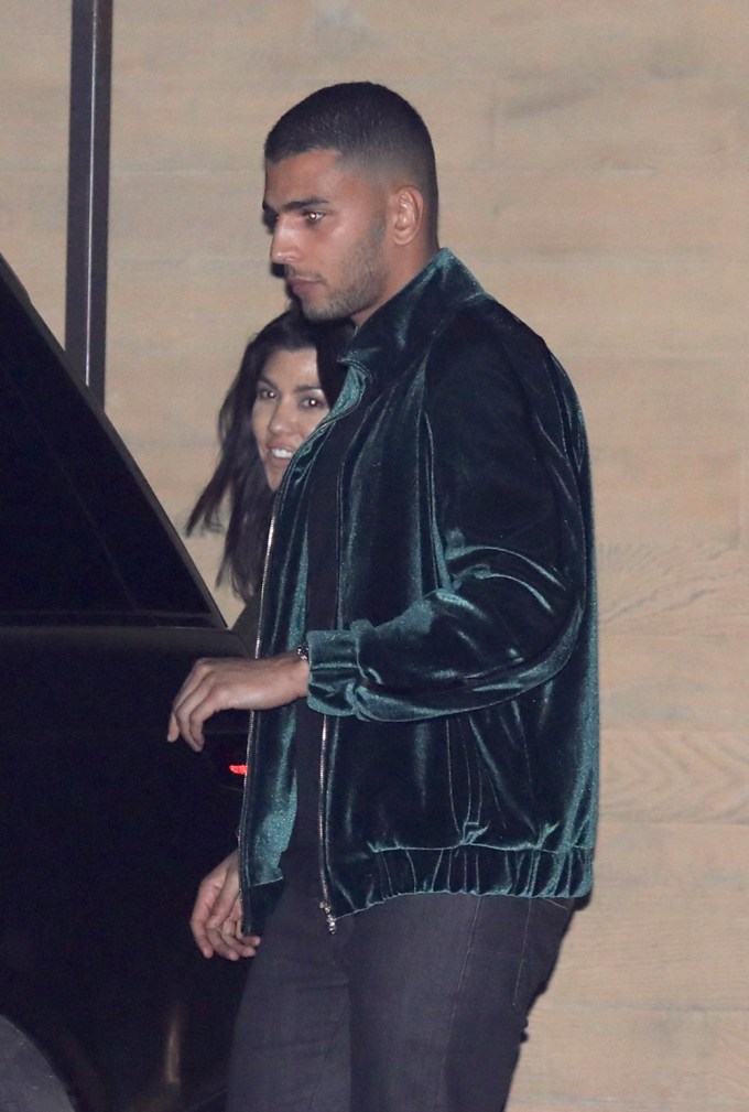 Kourtney Kardashian & Younes Bendjima Leaving Nobu