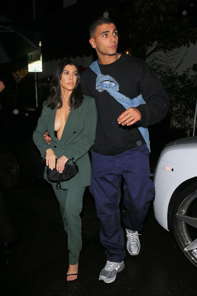 Kourtney Kardashian & Younes Bendjima During A Night Out