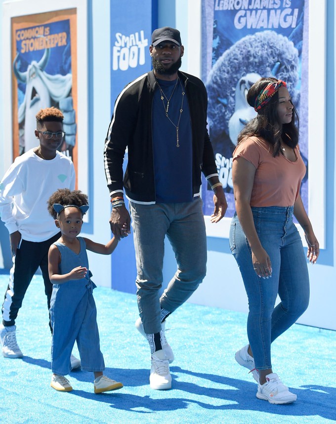 LeBron James Holding Hands With His Daughter Zhuri