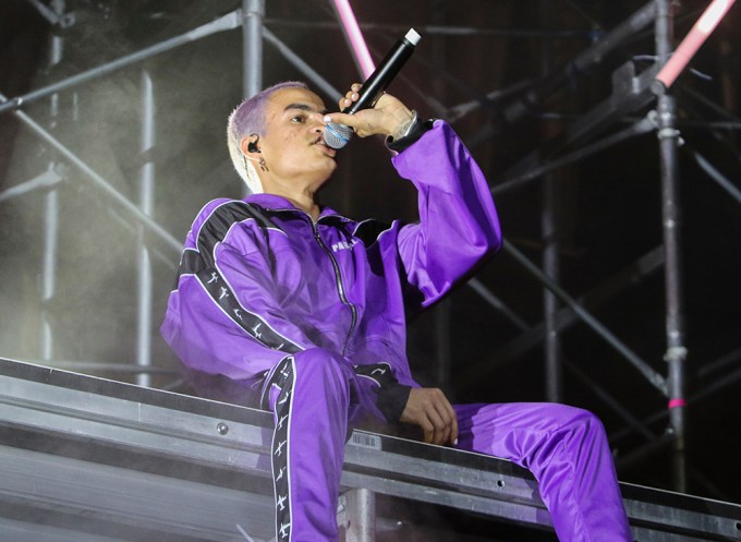 Edwin Honoret singing during the PRETTYMUCH: FOMO Tour