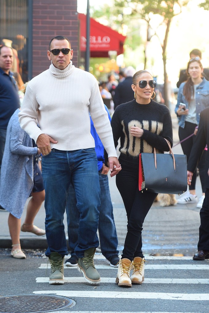 Jennifer Lopez & Alex Rodriguez Shopping in NYC