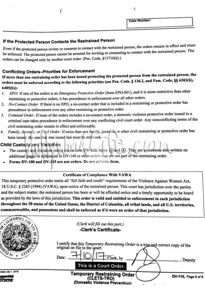 Blac Chyna Restraining Order Documents Against Rob Kardashian