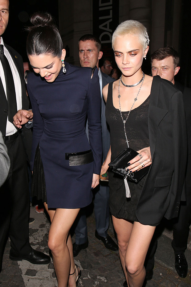 Kendall Jenner & Cara Delevingne at the Haute Couture Fashion Week