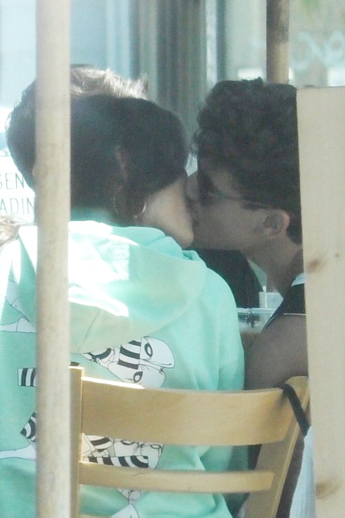 Madison Beer Kisses Jack Gilinsky during lunch at Toast!