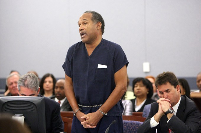 OJ Simpson during his robbery trial