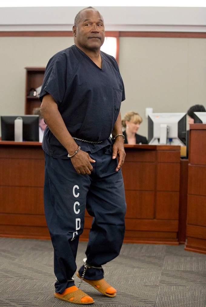 OJ Simpson at one of his parole hearings