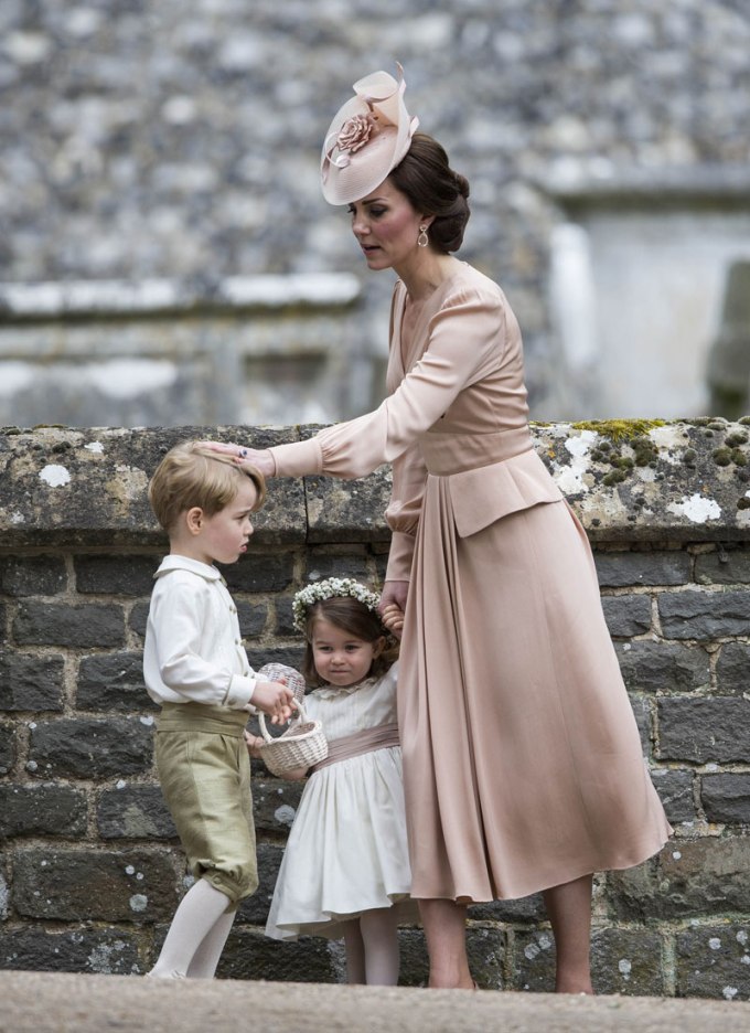 Prince George with his mom and sister