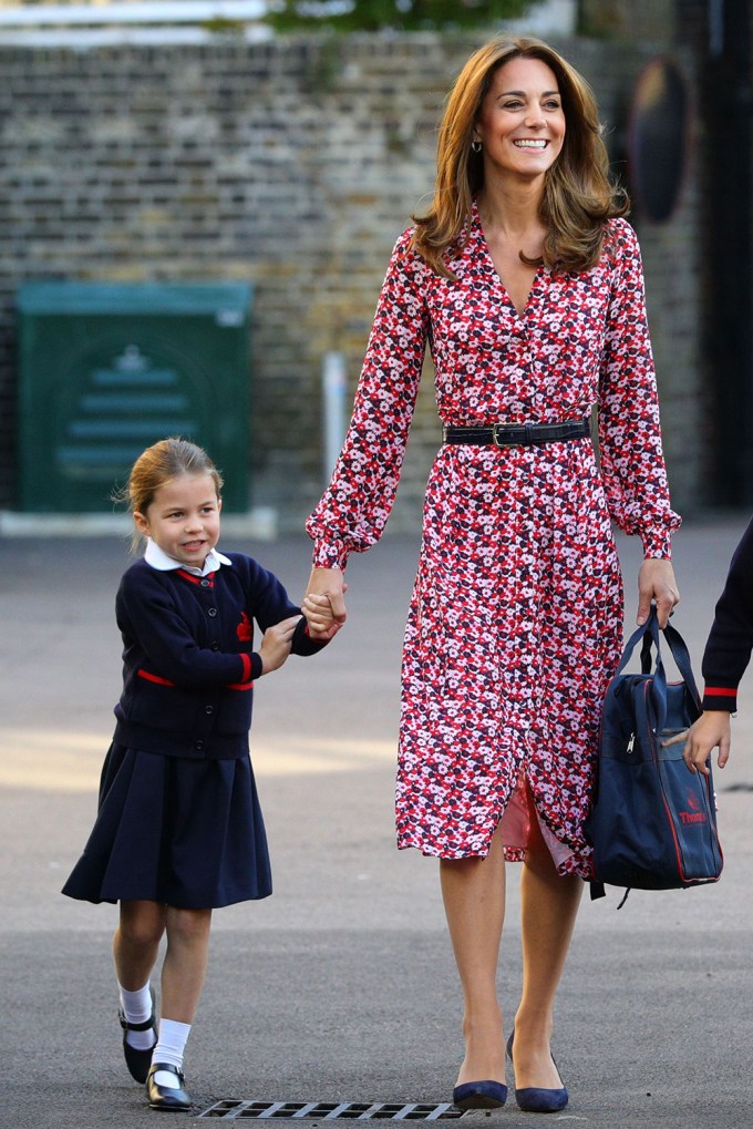 Princess Charlotte & Kate Middleton On the 1st Day Of School