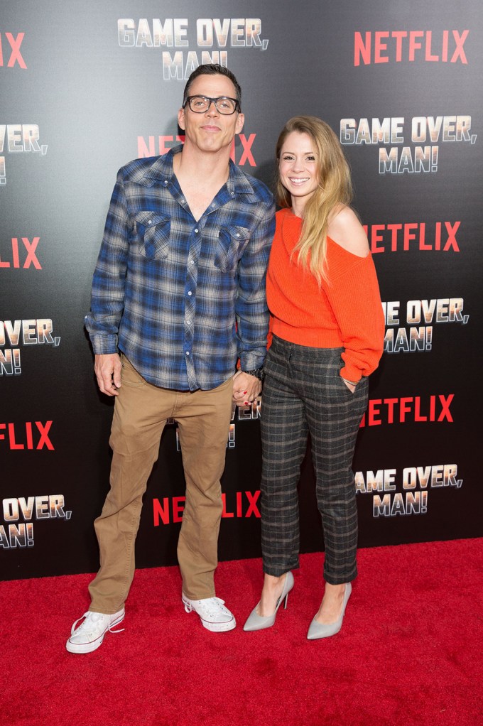 Steve-O and Lux Wright at the ‘Game Over, Man!’ film premiere