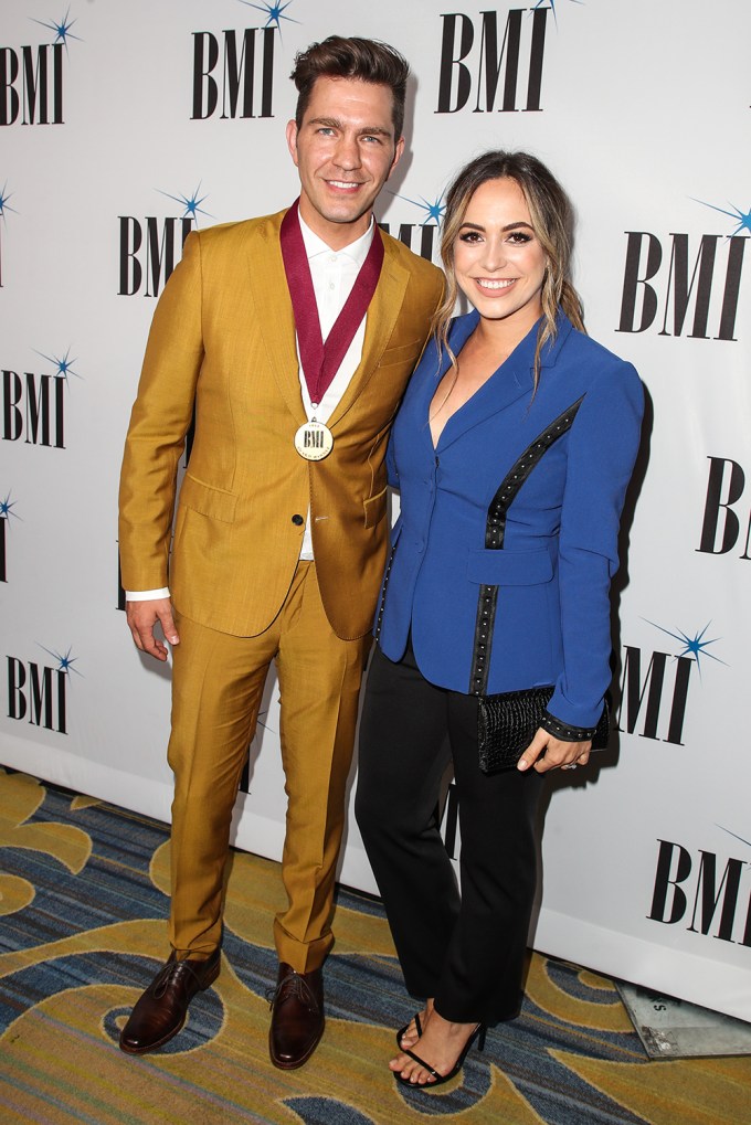 Andy Grammer and Aijia Grammer pose at the BMI Pop Awards