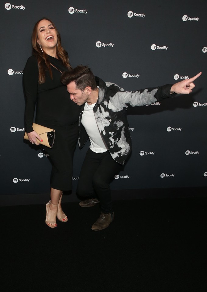 Andy Grammer and wife Aijia at the Spotify Best New Artist 2020 Party